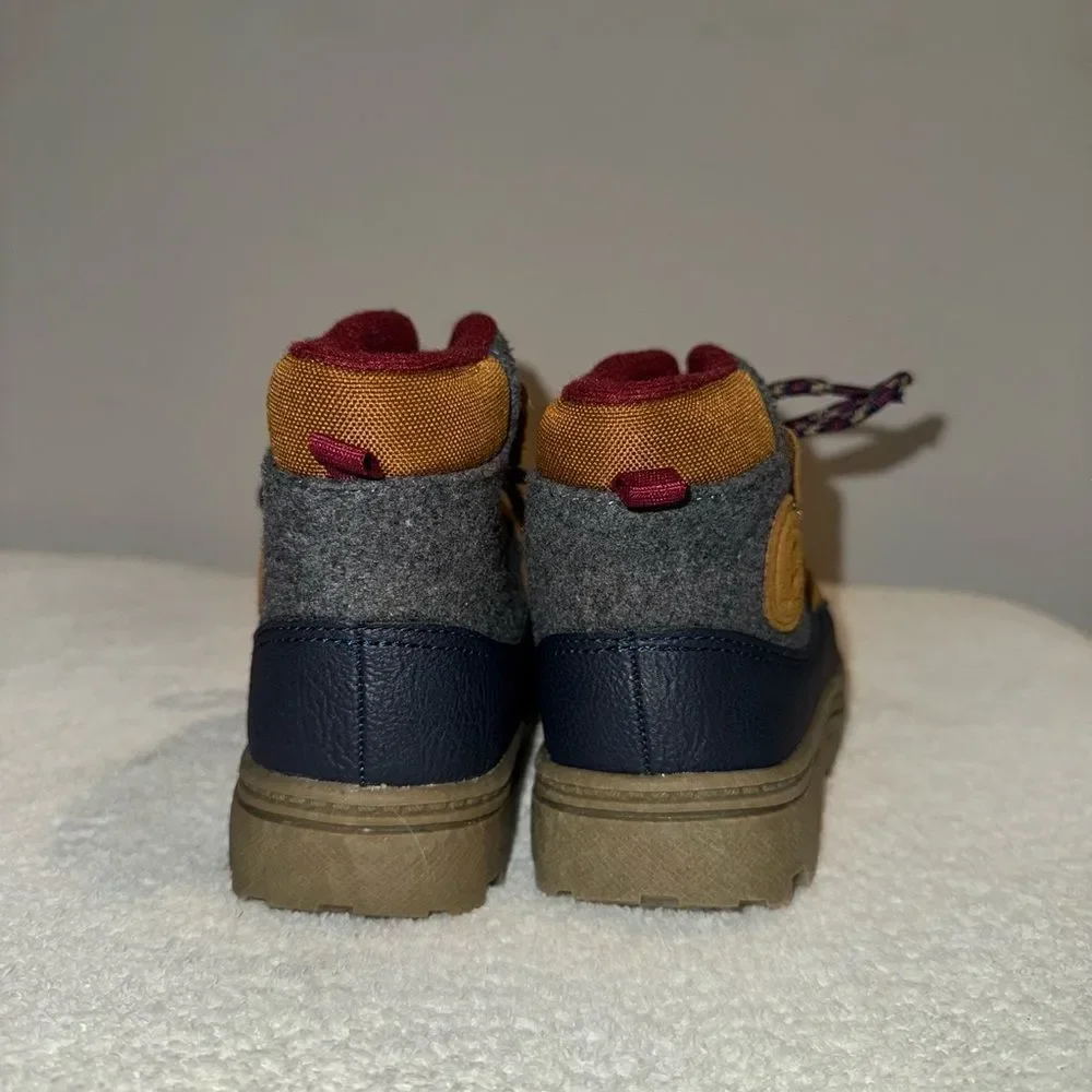 Carter’s Kids' Navy and Tan Boots. Size 12. NWOT